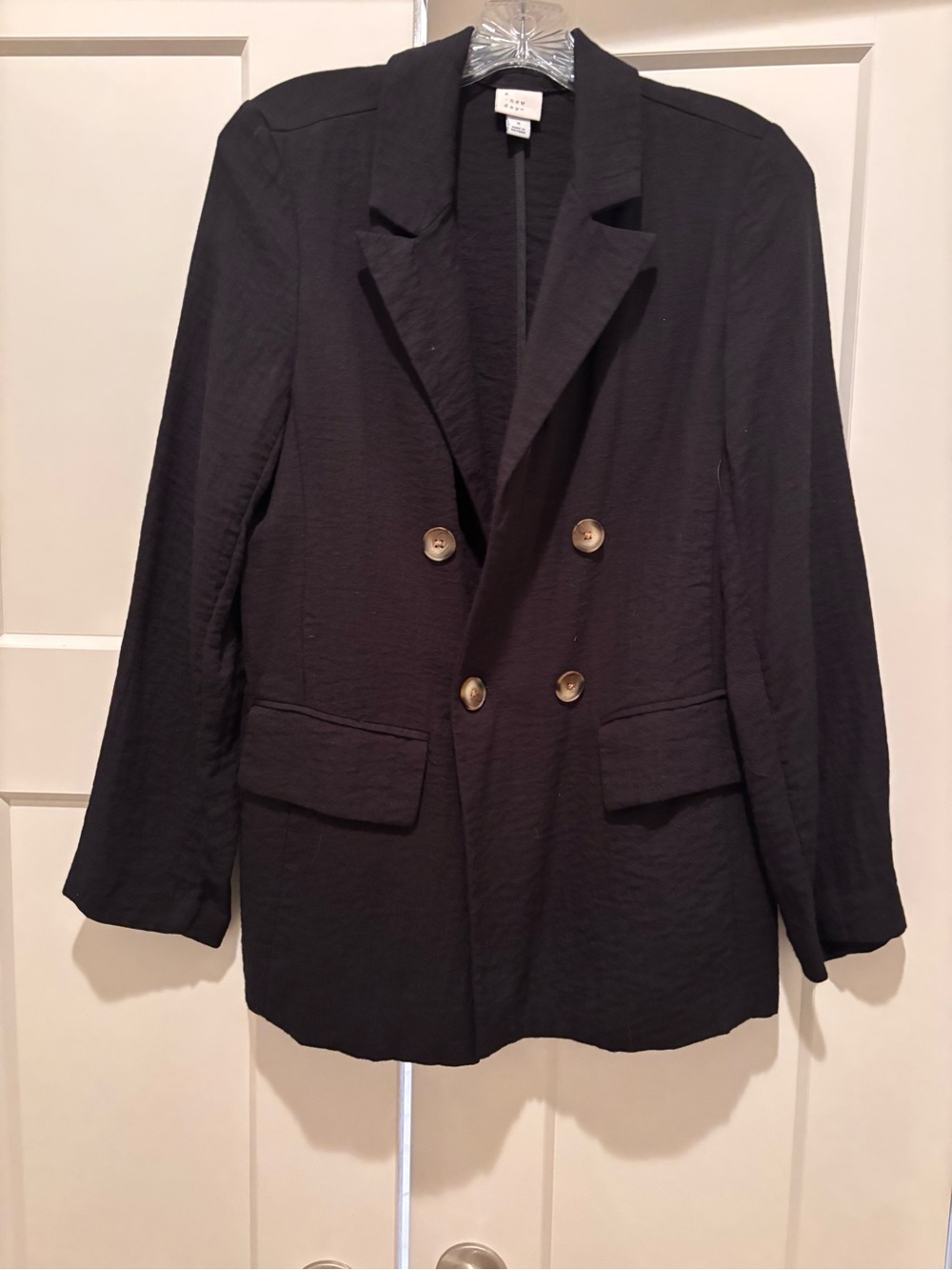 a new day Black Double-Breasted Blazer with Gold Buttons